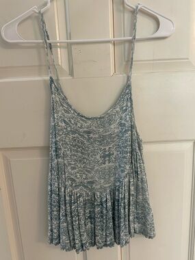 Urban Outfitters Light Blue Printed Spaghetti Strap Camisole